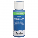 Peinture acrylique - RAYHER - Bleu roi - 59 ml - R&eacute;sistante aux intemp&eacute;ries - Bricolage facile sinine