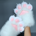 Kawaii multikas Cosplay kost&uuml;&uuml;m kindad Karvased Fursuit pl&uuml;&uuml;s Kassi k&auml;pa kindad Krigisevad Kig Soojad Cosplay rekvisiidid Kingitused