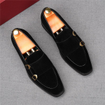 Uued Meeste Terava Ninaga Suede Nahast Lamedad Kingad Meessoost Disaineri Monk-rihmaga Loaferid Kodutulekuks Pulmakleidi Jalatsid 38
