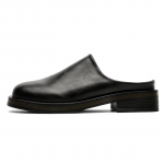 Meeste Mustad Nahast Mules Kingad 4CM Peidetud T&otilde;stekanna Sisetallaga | Paks Tald K&otilde;rgust Suurendavad Slip-Onid | Hingavad Vabaaja Kleitkingad 38 must