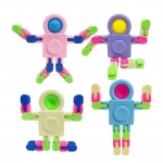 4 tk Fidget Sensoorne Vurr M&auml;nguasjad Muudetav Keti Robot S&otilde;rmeotsa M&auml;nguasi Stressi Leevendav Fidget M&auml;nguasi S&uuml;nnip&auml;eva Kooli Kingitus