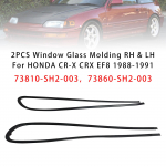 2 tk Aknaklaasi liist RH & LH HONDA CR-X CRX EF8 1988-1991 jaoks