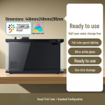 Nutikas &ouml;ko-akvaarium koos filtratsiooniga - Kompaktne &uuml;likvaliteetsest valgest klaasist stiilsetesse elutubadesse 446*246*295mm