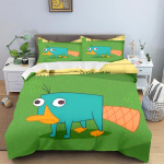 Phineas Ja Ferb Tekikate, Multikaprindiga Pol&uuml;ester Tekikate Laste Magamistuppa, Anime, Hubane Tuba Voodipesu, Erinevad Suurused 90x200cm