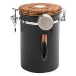 Roostevabast terasest k&ouml;&ouml;gikohvikanister toidu s&auml;ilituspurk kuup&auml;evaj&auml;lgijaga ja k&uuml;hvel kohvipurgi sulgemiseks 1