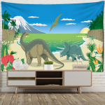 Vanaaegne Retro Dinosaurus Gobel&auml;&auml;n Seinale Riputatav N&otilde;idus Ps&uuml;hhedeelne Joonisfilm Kawaii Poiste Toa Dekoratsioon Taustariie 95x70cm