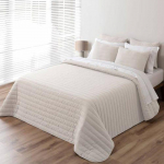 Voodikate - PIERRE CARDIN - Beež - 235 x 270 cm - 2 padjap&uuml;&uuml;ri - Elegantne linane puudutus beež