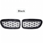Auto esip&otilde;rkeraua Sport Racing Grillv&otilde;red BMW 5-seeria F10 F11 F18 520i 523i 528i 520d 530d 10-16 teemantneeru jaoks must