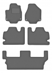 Dywaniki samochodowe welurowe grafitowe do: Chrysler Pacifica II hybryda 7 os (2017-)
