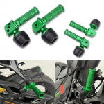 LEDISHUN Alumiiniumist Tandem-p&uuml;staku liugurid Kawasaki ZX-25R/SE, ZX-4R/SE, ZX-4RR, Ninja 250, Ninja 400, Z250 ja Z400 jaoks (Vasak ja parem komplekt) (Roheline)