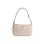 COACH Nolita 19 Klassikaline Monogramm L&otilde;uendist &Otilde;lakott V&auml;ike Naiste Liiv & Kriidivalge Bonus Set (Gift Box+Hanging Accessories) liiva/valge