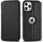 Nahast &uuml;mbris iPhone 16 15 14 13 12 11 Pro Max XS XR jaoks, rahakotiga &uuml;mbris [RFID-blokeeringuga], &otilde;huke magnetiline klappkaas kaardihoidikuga For iPhone XR must