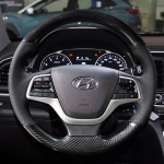 hand-stitched carbon fiber Leather Car Steering Wheel Cover For Hyundai Elantra 4 2016 2017 Solaris 2017 Accent 2018 1