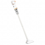 Juhtmeta tolmuimeja 2-&uuml;hes Vaikne taaslaetav k&auml;eshoitav v&otilde;imas p&uuml;stvarrastega tolmuimeja koos p&otilde;randaharjaga koju valge