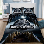 Kuum J-Jurassic Dinosaurus Park Maailm Tekikott Padjap&uuml;&uuml;r Dinosaurus Voodipesu Komplekt T&auml;iskasvanud Poiss T&uuml;druk Magamistoa Kaunistus &Uuml;ksik Kahekordne AU Single(140*210cm)3pcs