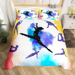 Armasta v&otilde;imlemist Voodipesu Tekikott Komplekt T&auml;issuurus Ballett Voodipesu Komplekt T&uuml;drukud T&uuml;tar Lapsed Tantsuarmastajad Tekikott Komplekt EU Single(135*200cm)3pcs