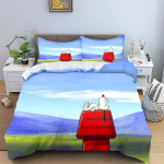 Snoopy tekikate teismeliste laste magamistuppa Nahas&otilde;bralik Hingav Armas Prinditud Tekk Soojus Voodipesu Multikas Uus Disain EU Single(135*200cm)3pcs