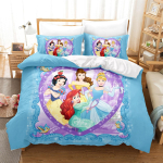 Printsessid Voodipesukomplekt Tekikott &Uuml;heinimese Luksuslik Kuninga Suurus 3D Laste 3-osaline 1 Laps 100% Pol&uuml;ester Tr&uuml;kitud &Uuml;hev&auml;rviline Kodu AU Single(140*210cm)3pcs