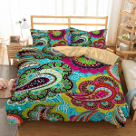Boheemlaslik Mandala Voodipesukomplekt Queen King Suurus Boho Tekikotikomplektid T&auml;iskasvanutele 2/3 tk Kodutekstiil Pehme Mugav Hingav EU Single(135*200cm)3pcs