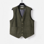 Retro Briti Suur Suurus Mitme Taskuga Sametkalasooniline Vabaaja Kitsa L&otilde;ikega Pulma Meeste Vest 8XL