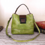 Retro Naiste Ehtsa Nahast Crossbody K&auml;ekott - Puuvaigu Nahk, Multifunktsionaalne