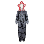 T&auml;iskasvanute lihas&ouml;&ouml;ja lillega onesie pidžaama meestele naistele j&otilde;ulukost&uuml;&uuml;m &uuml;hes t&uuml;kis kapuutsiga &ouml;&ouml;riided jumpsuit XXXL gray