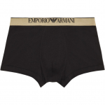 Emporio Armani Elastne V&auml;rviplokk Jacquard V&ouml;&ouml;koht Bokserid Meeste aluspesu Must 111389-4F512-00020 L