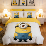 Kollased inimesed Tekikott padjap&uuml;&uuml;r Voodipesu Magamistoa kaunistus Laste kingitus t&auml;iskasvanud &Uuml;hekohaline kahekohaline voodi Suur suurus T&otilde;mblukuga tekikott 90x200cm yellow