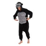Gorilla kost&uuml;&uuml;m, t&auml;iskasvanute pl&uuml;&uuml;sist &uuml;likost&uuml;&uuml;m S must