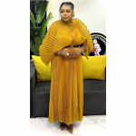 Aafrika Suurusele Elegantne &Uuml;hev&auml;rviline Kleit - Uus Moodne Stiil One Size 80-200 Jin khaki