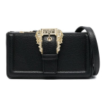 Versace Jeans Couture Logo Graveeritud Pandlaga Eemaldatava &Otilde;larihmaga Pol&uuml;ester &Otilde;la Crossbody Kott Naiste kotid Must 74VA4BFYZS413899 Basic Set (Bag+Dust Bag)