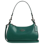 Coach Teri 25 Logo T&otilde;mblukuga Nahast Crossbody &Otilde;lakott Keskmine Naiste kotid Vanaema-Roheline CV938-QBDM9 Basic Set (Bag+Dust Bag)