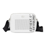 Lacoste Moodne Trenditr&uuml;kiga T&otilde;mblukuga PU V&auml;ike Ruudukujuline &Otilde;la-Crossbody Kott Keskmine Unisex Kotid Valge NF3929PE-301 White,Medium