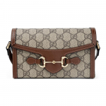 Gucci Horsebit 1955 Logo L&otilde;uendi ja Nahaga Mini &Otilde;lakott Unisex &Otilde;lakott Pruun Eebenipuu 699296-92TCG-8563 Basic Set (Bag+Dust Bag)