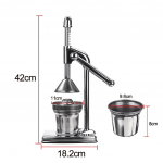 Roostevabast terasest k&auml;sitsi sidrunipressija granaat&otilde;una pressija k&auml;sitsi tsitrusviljade sidrunimasin