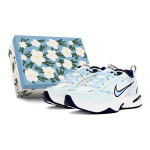 Nike Air Monarch 4 Preppy Style, Blue Camouflage, Cupid PU Support Low top Chunky Sneakers Unisex Blue White 415445-102(TeamS-S-BOX) 37.5 gray