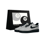 Nike Air Force 1 Abrasion Resistant Height Increasing Low top Skateboard Shoes Unisex Black Gray CW2288-001(Team577-S-BOX) 46