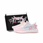 Adidas Originals Yeezy Boost 350 V2 Hingavad Ja Kulumiskindlad Madalad Vabaaja Jalan&otilde;ud Unisex J&auml;&auml;roosa Sinine HQ6316(Team186-S-BOX) 36⅔