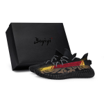 Adidas Originals Yeezy Boost 350 V2 Moisture wicking Low top Casual Shoes Unisex Black Red Brown HQ4540(Team80-S-BOX) 36 black
