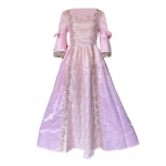 Naiste esinemiskleit lavaesitlus Retro kuninglikus stiilis pitsist vibu kaunistus, kelluke varrukas, lapiline A-line Halloweeni peo karnevali &otilde;htukleit L roosa