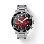 Tissot Roostevabast Terasest Punase Kettaga Meeste Moodne K&auml;ekell T120.417.11.421.00 punane