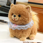 Realistlik Pomeranian-koera pehmem&auml;nguasi Elutruu simulatsioonikoer T&auml;idisloom Pehme kutsikas Kingitus lastele S&uuml;nnip&auml;evakingitus 25cm pruun