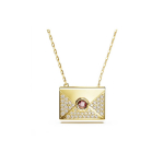 Swarovski Letra &Uuml;mbriku kujuline Graveeritud Armastuskiri Kaelakee Unisex kaelakee Kuldne 5662878 Without Gift Box