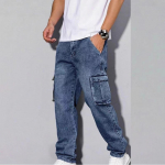 Meeste teksap&uuml;ksid L&otilde;dvad Hip Hop Teksad Mitme taskuga Skatep&uuml;ksid Meestele Taktilised Jooksup&uuml;ksid Denim P&uuml;ksid Suurus S sinine