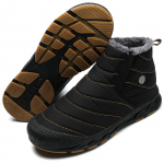 Meeste lumesaapad Naiste talvepuuvillased kingad &Uuml;lisoojad poolsaapad Veekindlad soojad pl&uuml;&uuml;ssaapad Suures suuruses 47 &otilde;ues olevad soojad karvased tossud 36 must