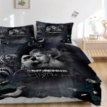 3 tk Rammstein tekkikomplekt - Four Seasons Home High, masinpestav voodikate padjap&uuml;&uuml;ridega (T&auml;itmine puudub) yy250909002 135x200cm gray