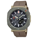 Casio 100M veekindel Elegantne p&auml;ikeseenergial t&ouml;&ouml;tav kvartsliigutusega Kummirihmaga k&auml;ekell Meeste kellad Must PRJ-B001-5 Black Dial