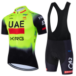 Fluorestseeruv kollane A&Uuml;E rattas&auml;rgi l&uuml;hikesed p&uuml;ksid Meeste Ropa Ciclismo MTB Maanteejalgratta s&auml;rk Rattas&otilde;idu T-s&auml;rk P&uuml;ksid R&otilde;ivad 2026 Asian size-S