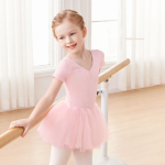T&uuml;drukute Ballett Tutu Kleit Tantsukleit V&auml;ikelastele Lastele V&otilde;imlemis Trikoo Kleit T&auml;ieliku Voodriga Puuvillane Ballettikleit Kinnine K&uuml;ljega 120 roosa