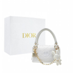 DIOR kott [Kohandatud kosmeetikakott] Valge J&auml;nes Mengyue, ni&scaron;&scaron; k&otilde;rgeklassiline, mitmek&uuml;lgne klassika, trendikas retro, lihtne ja moodne, nahast ripats, kuld